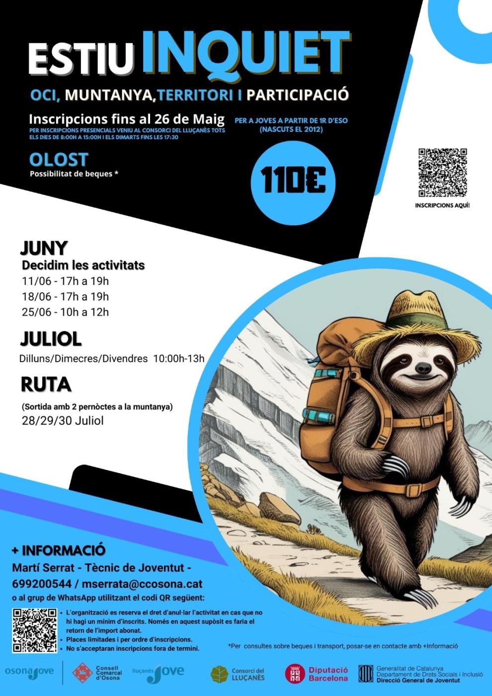 Torna l'Estiu Inquiet per a joves a partir de 1r d'ESO 